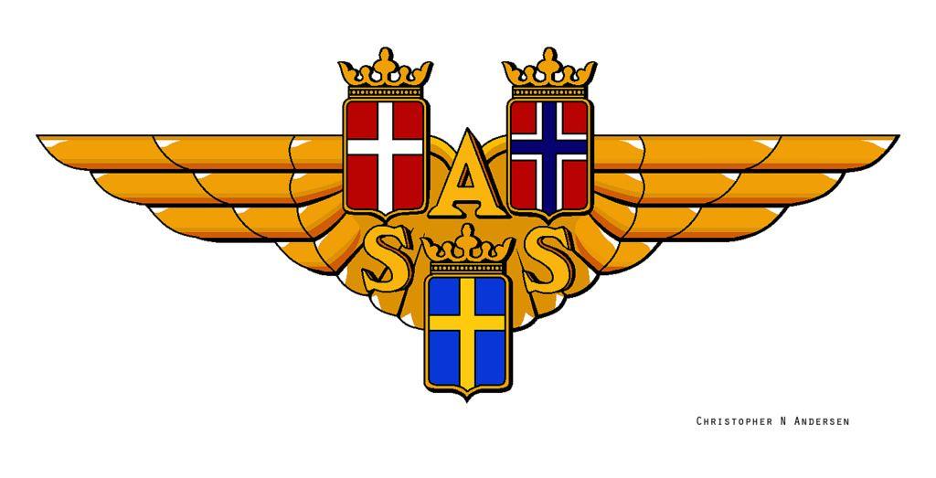 SAS Logo - Old Scandinavian Airlines logo. The old SAS logo made in Pa