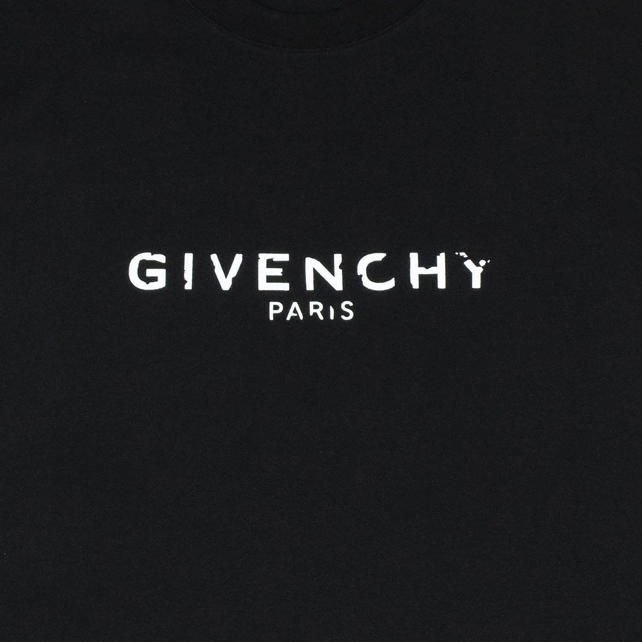 Givenchy Logo - Givenchy Paris Slim Fit Broken Logo T Shirt Black – Crepslocker