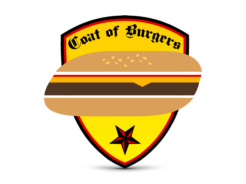Red and Yellow Burger Logo - Coat of Burgers