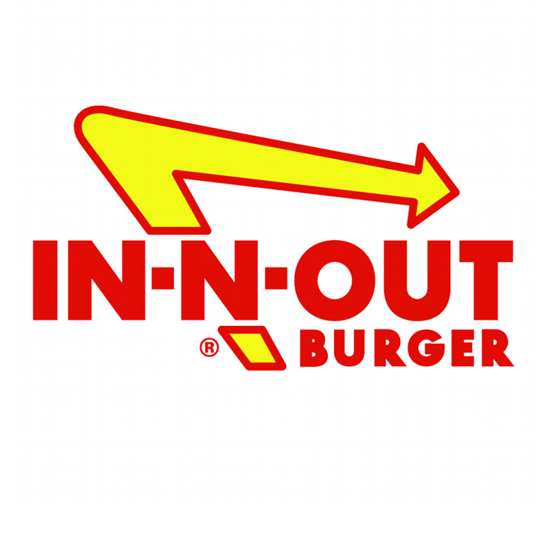 Red Fast Food Burger Logo - In N Out Burger Font