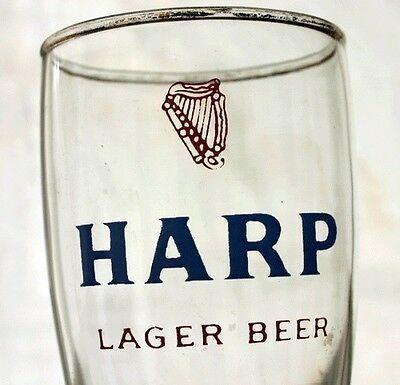 Harp Beer Logo - VINTAGE HARP LAGER Advertising Beer Logo Bar Glass - $7.49