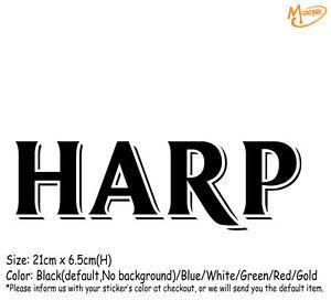 Harp Beer Logo - HARP BEER LOGO Wall Stickers 21cm Reflective Decal Business Signs ...