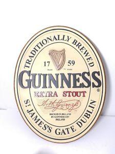 Harp Beer Logo - Official GUINNESS Extra Stout Harp Logo 18 x 14 Oval Wooden Beer ...