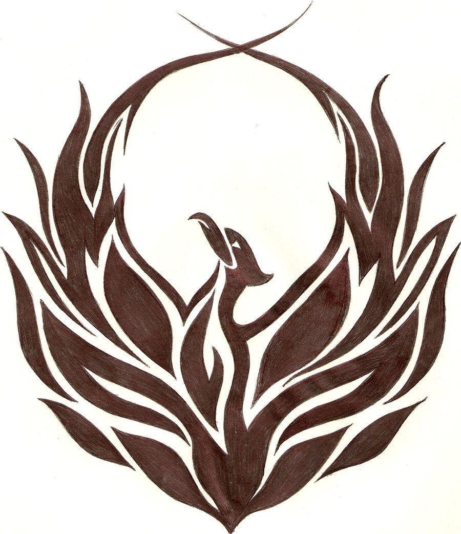 Phoenix Bird Drawing Logo - drawing of the phoenix bird | Tribal Phoenix by ~iAdamski on ...