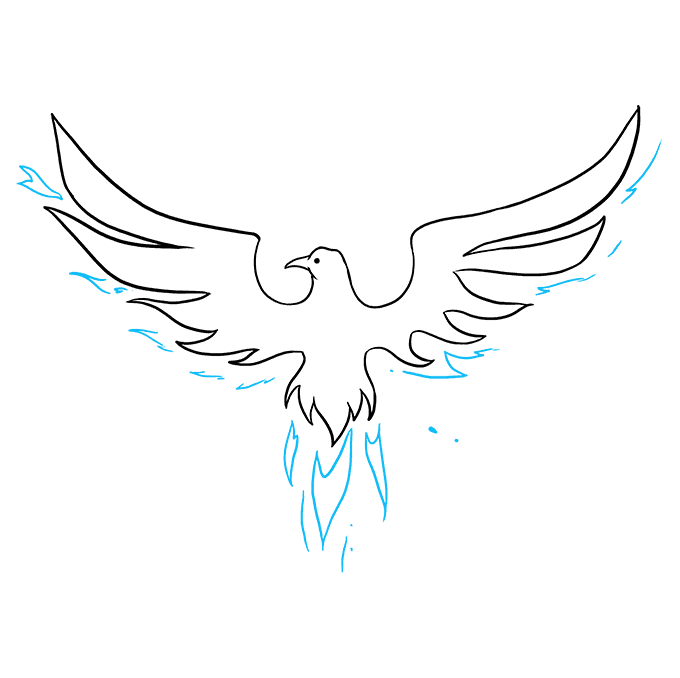Phoenix Bird Drawing Logo - How to Draw a Phoenix - Really Easy Drawing Tutorial