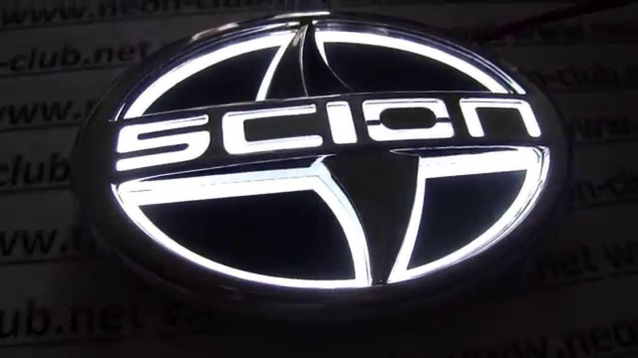 Scion Logo - Car Badge 5D emblem light Scion car badge, logo sticker 5D - WHITE ...