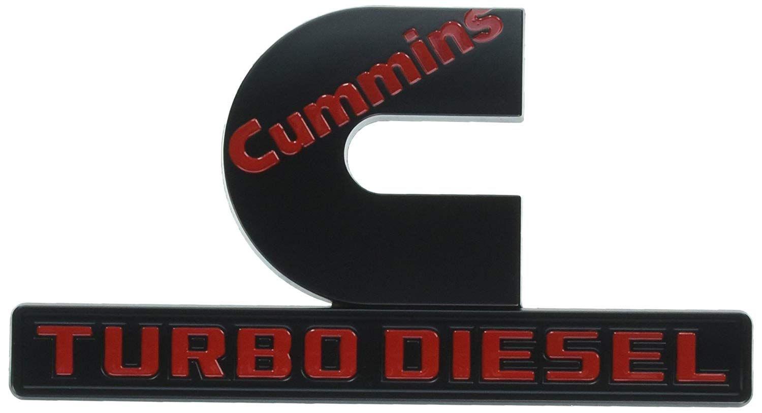 Cummins Logo - Amazon.com: Yoaoo 2x OEM Black Cummins Turbo Diesel Emblem Badges ...