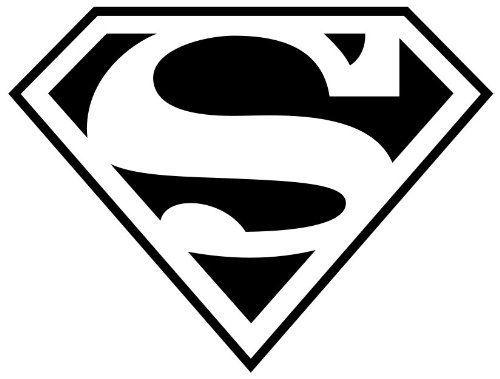 Black and White Supergirl Logo - supergirl logo tattoos. Superman Logo 12 BLACK Decal Sticker