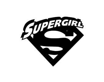Black and White Supergirl Logo - Supergirl decal | Etsy