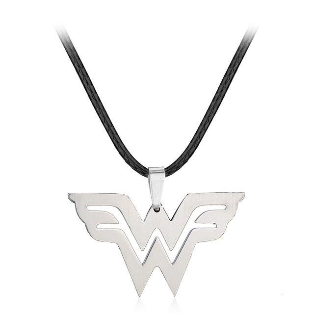 Black and White Supergirl Logo - Hot DC Comics Superhero Wonder Women Necklace Silver Super Hero ...