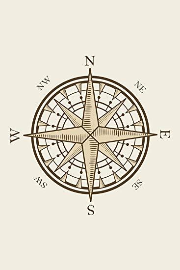 Nautical Compass Logo - Nautical Compass North South East West Direction Symbol