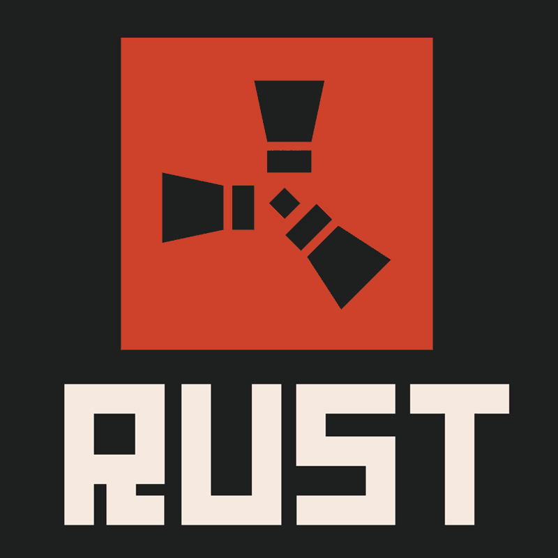 Rust and Teal Logo - Rust (Game). cuties. Rust, Games and Rust survival