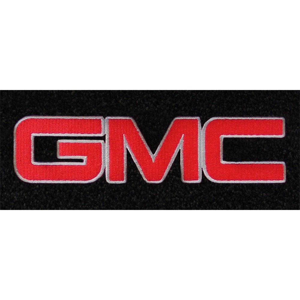 GMC Logo - Lloyd Mats 600173 Sierra Front Floor Mat Carpeted Black With Red GMC