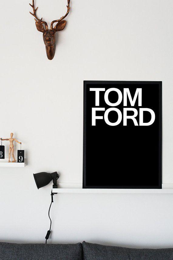 Printable Ford Logo - TOM FORD logo Black and White Print Affiche Scandinave Tom