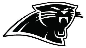 Black and White Panthers Logo - Carolina Panthers vinyl decals | Carolina Panthers Logo Decal ...