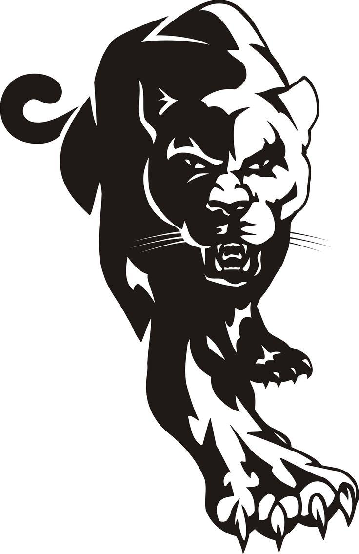 Black and White Panthers Logo - Panther Logo Clipart
