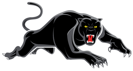 Black and White Panthers Logo - Penrith Panthers