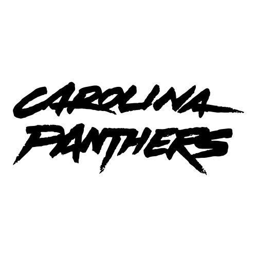 Black and White Panthers Logo - Black CAD-CUT Carolina Panthers Script Logo 1996-Present iron on ...