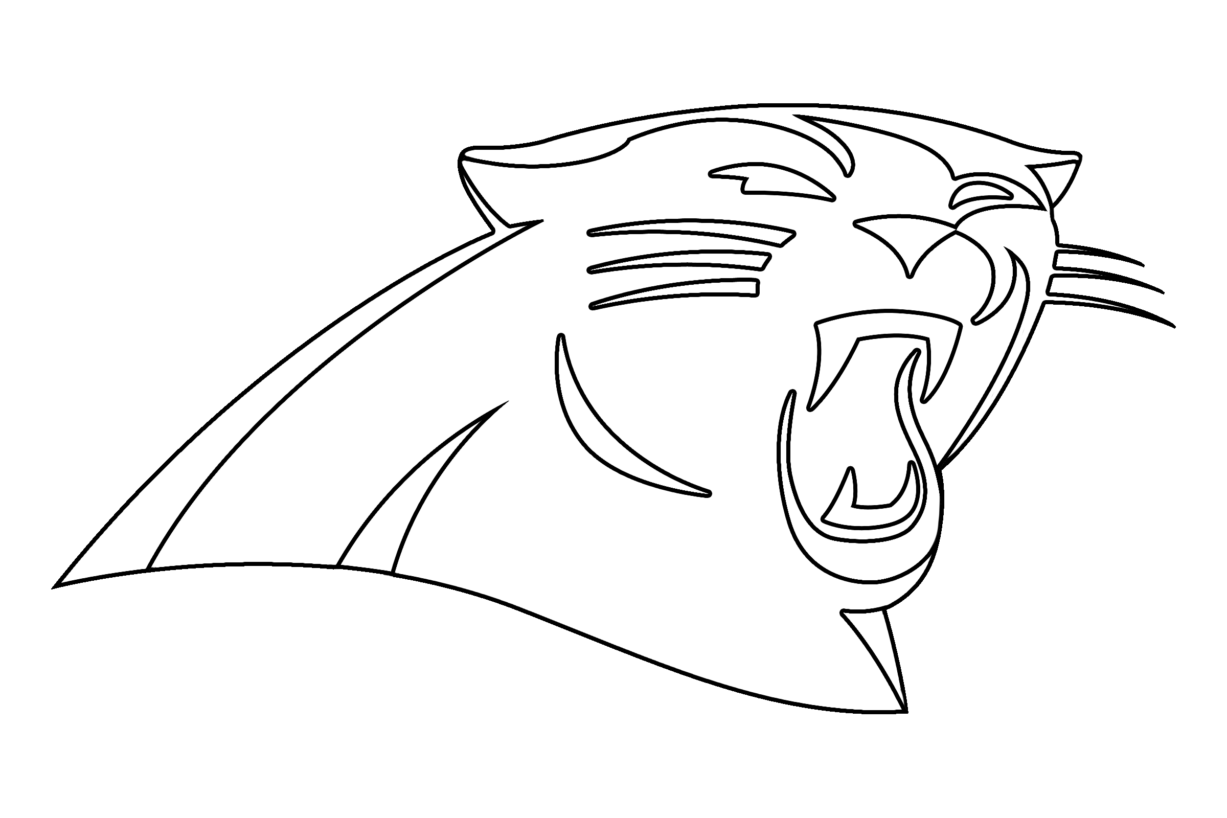 Black and White Panthers Logo - Carolina Panthers Logo PNG Transparent & SVG Vector - Freebie Supply
