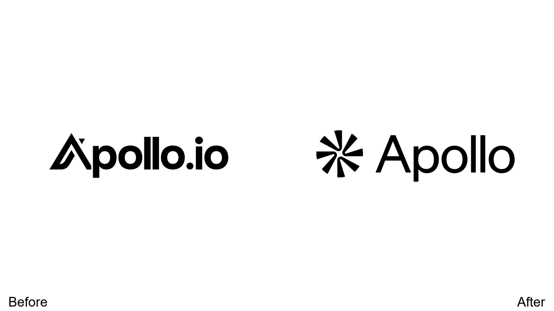Apollo.io logo redesign before and after