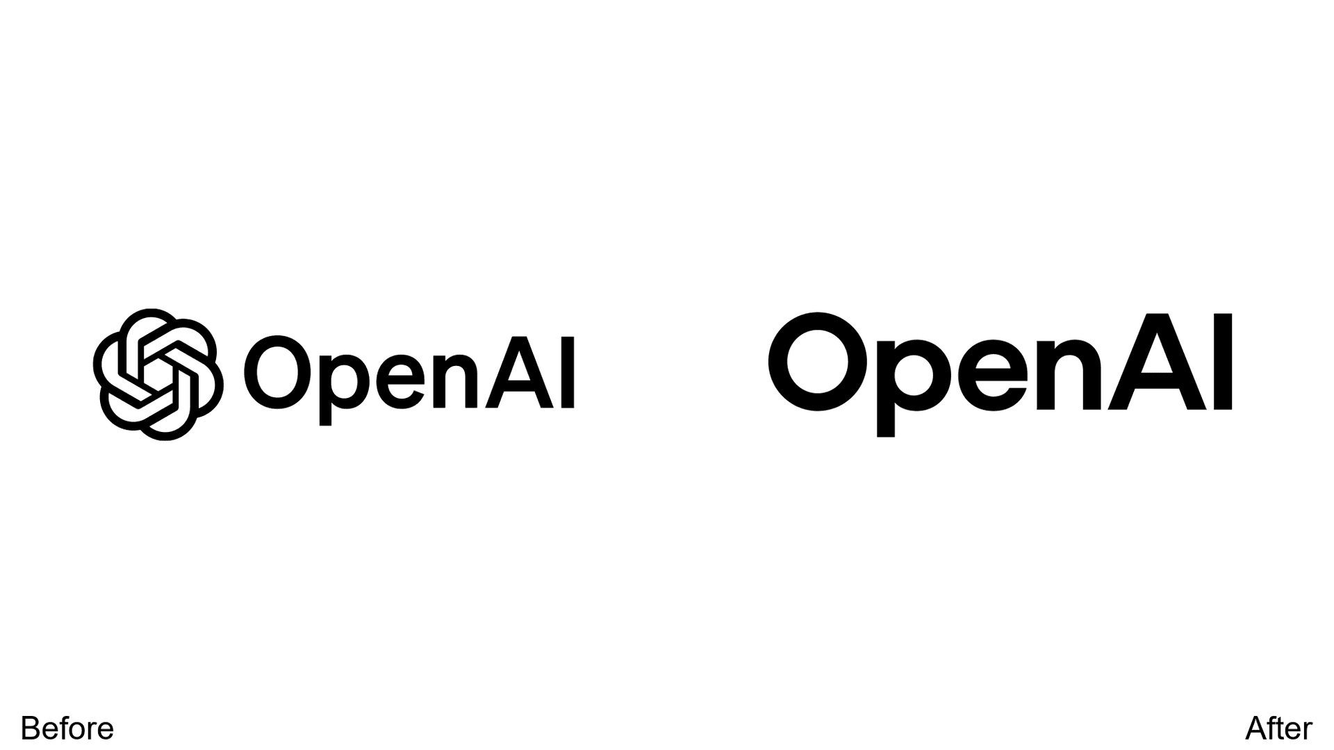 OpenAI logo redesign before and after