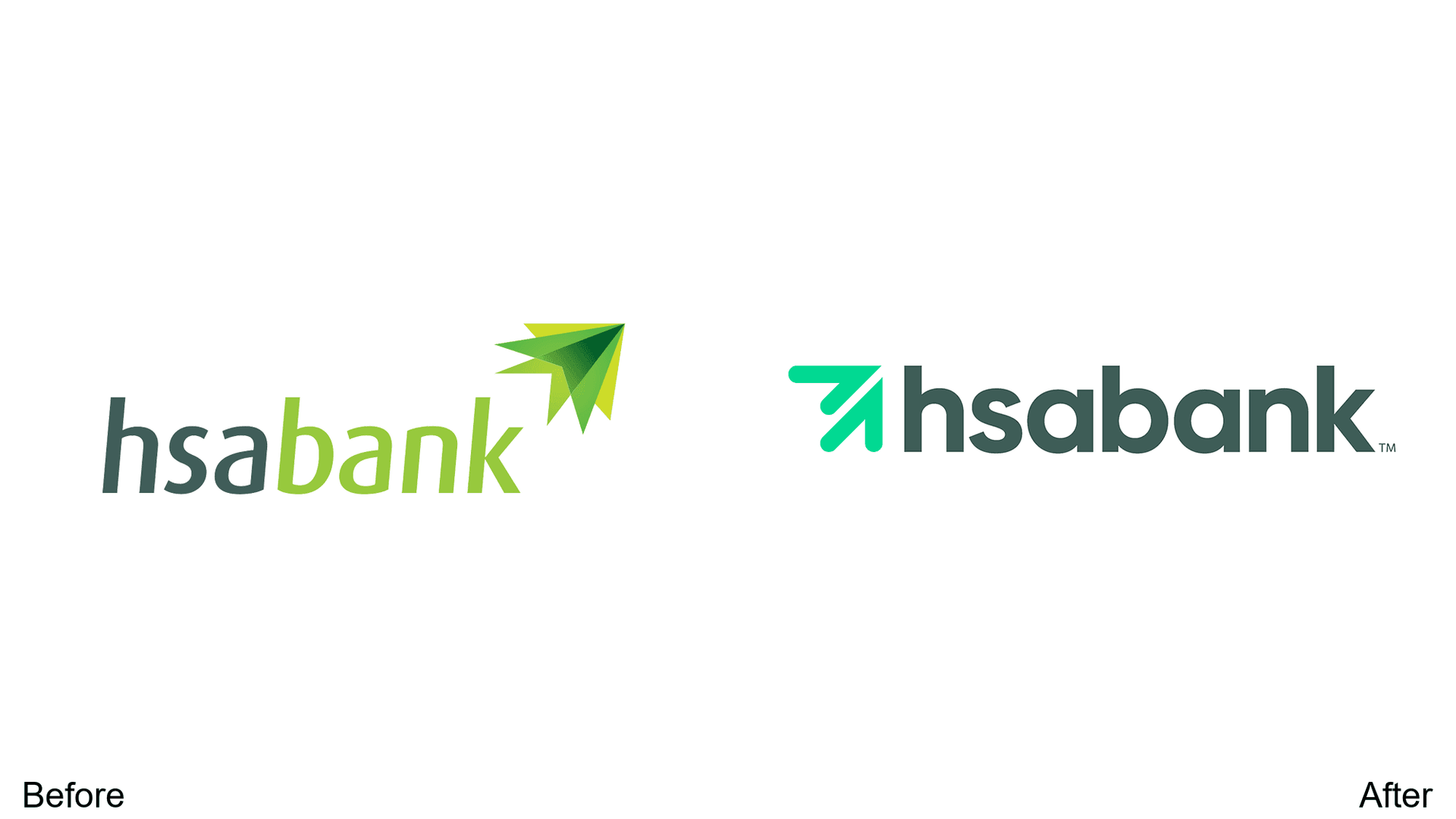 HSA Bank logo redesign before and after