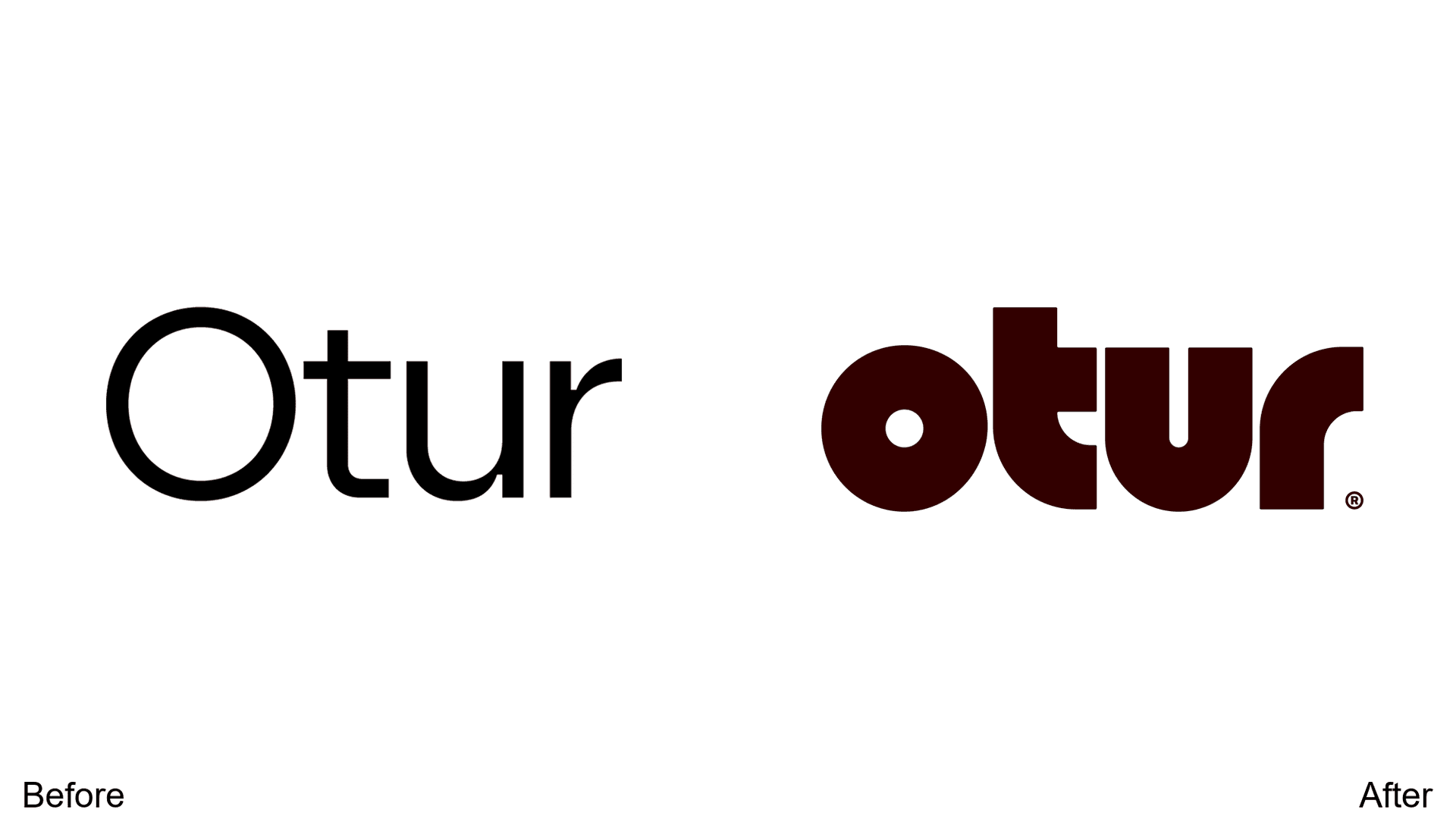 Otur logo redesign before and after