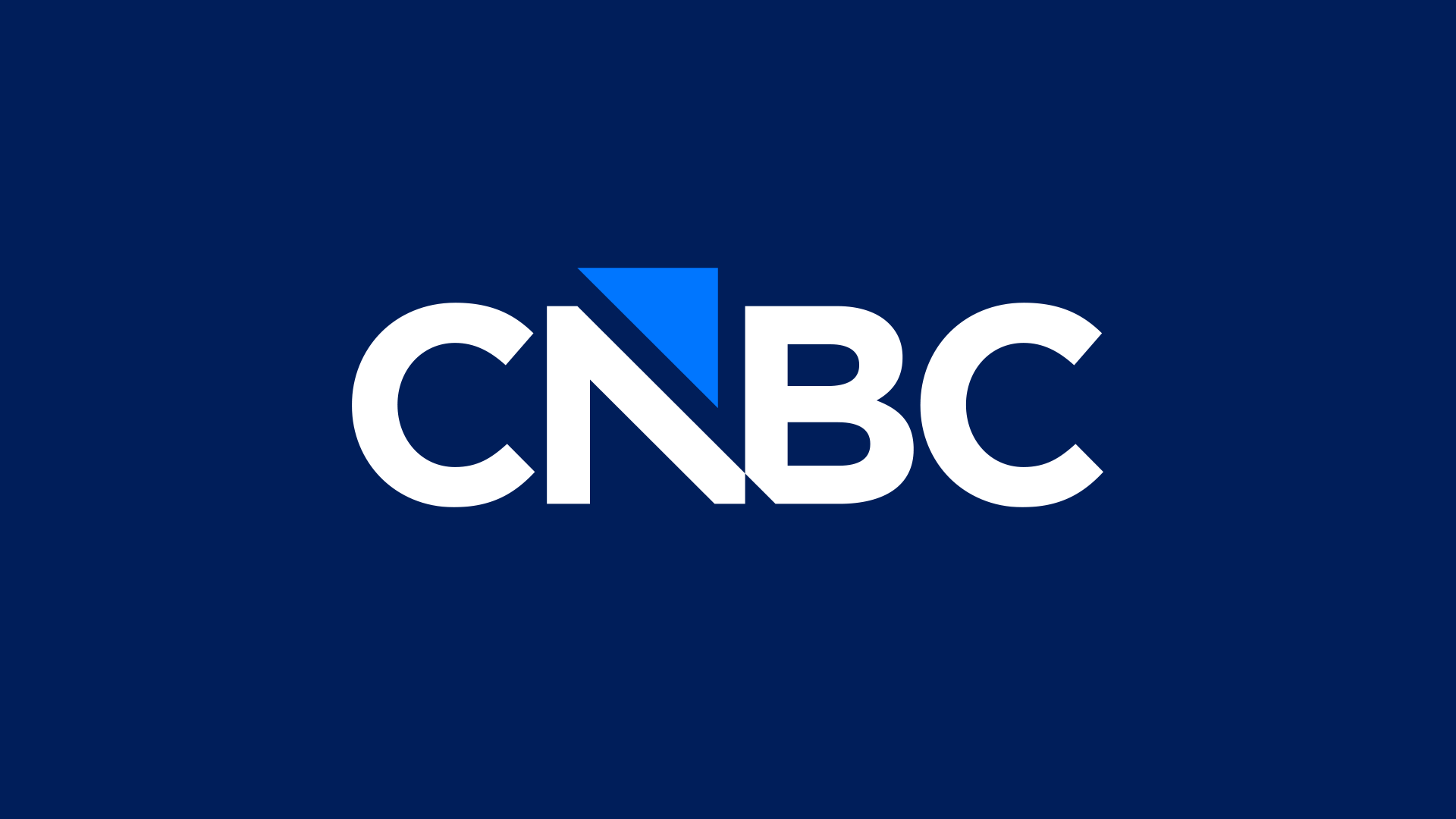 New CNBC logo with a blue arrow/tick integrated into the letter N