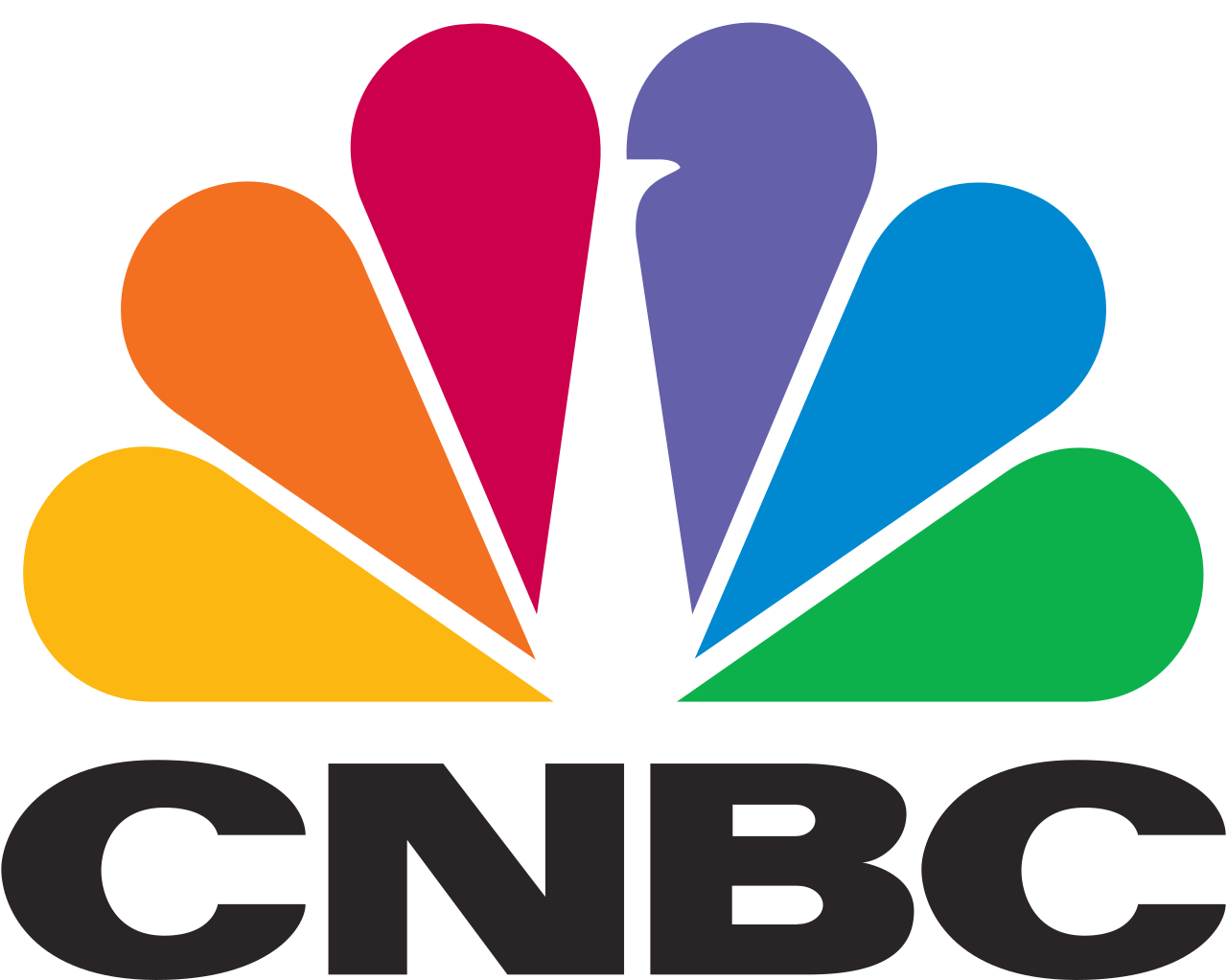Previous CNBC logo with the NBC peacock above the CNBC wordmark
