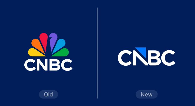 CNBC new logo redesign with arrow/tick in the N