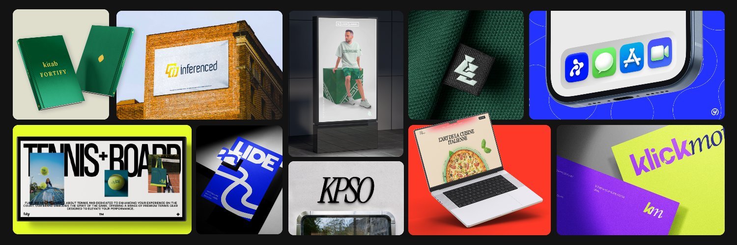 Logo design work samples from designers on X