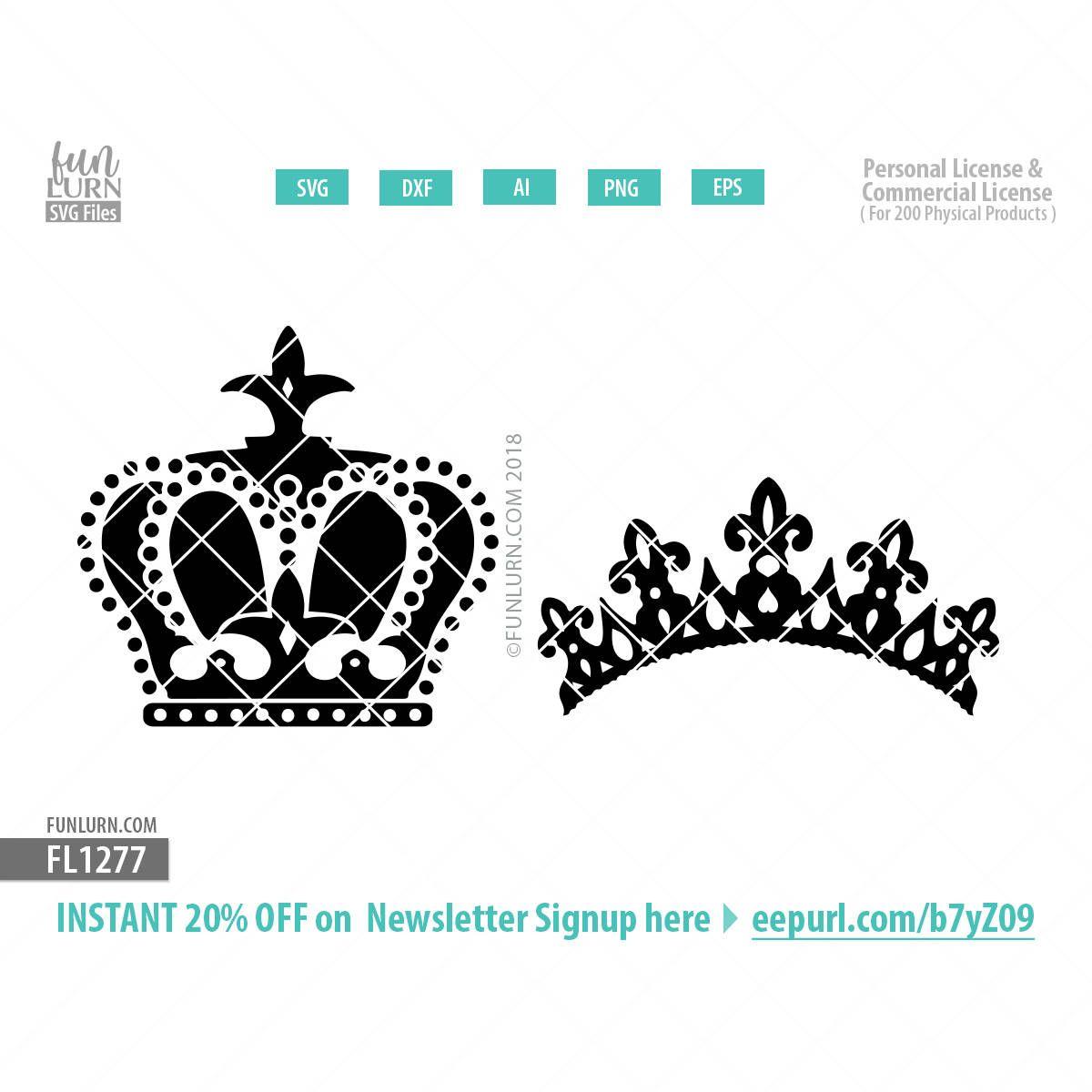King and Queen Crown Logo - King Queen crowns SVG