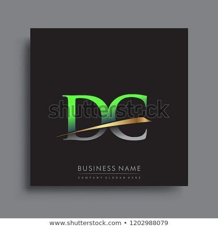 Colored Green Business Logo - initial letter DC logotype company name colored green and gold ...