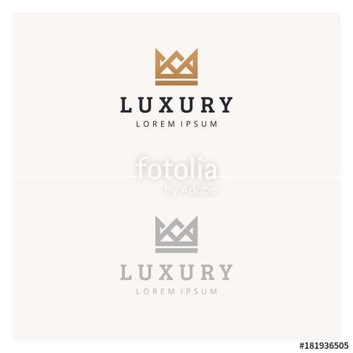 King and Queen Crown Logo - Geometric Vintage Creative Crown abstract Logo design vector ...