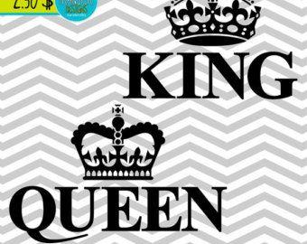 King and Queen Crown Logo - King and queen svg | Etsy