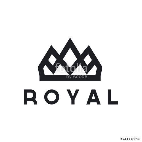 King and Queen Crown Logo - Geometric Vintage Creative Crown abstract Logo design vector