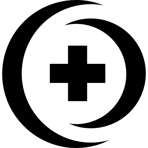 3D Hospital Logo - Hospital cross in 3d circle Icons | Free Download