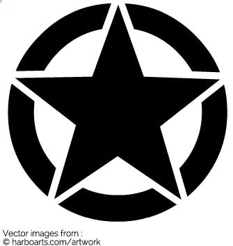 Black Star with Circle around Logo - Download : Star breaking circle - Vector Graphic