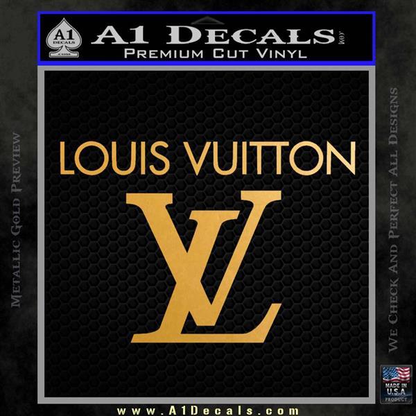 Louis Vuitton Gold Logo - Louis Vuitton Logo D2 Decal Sticker » A1 Decals