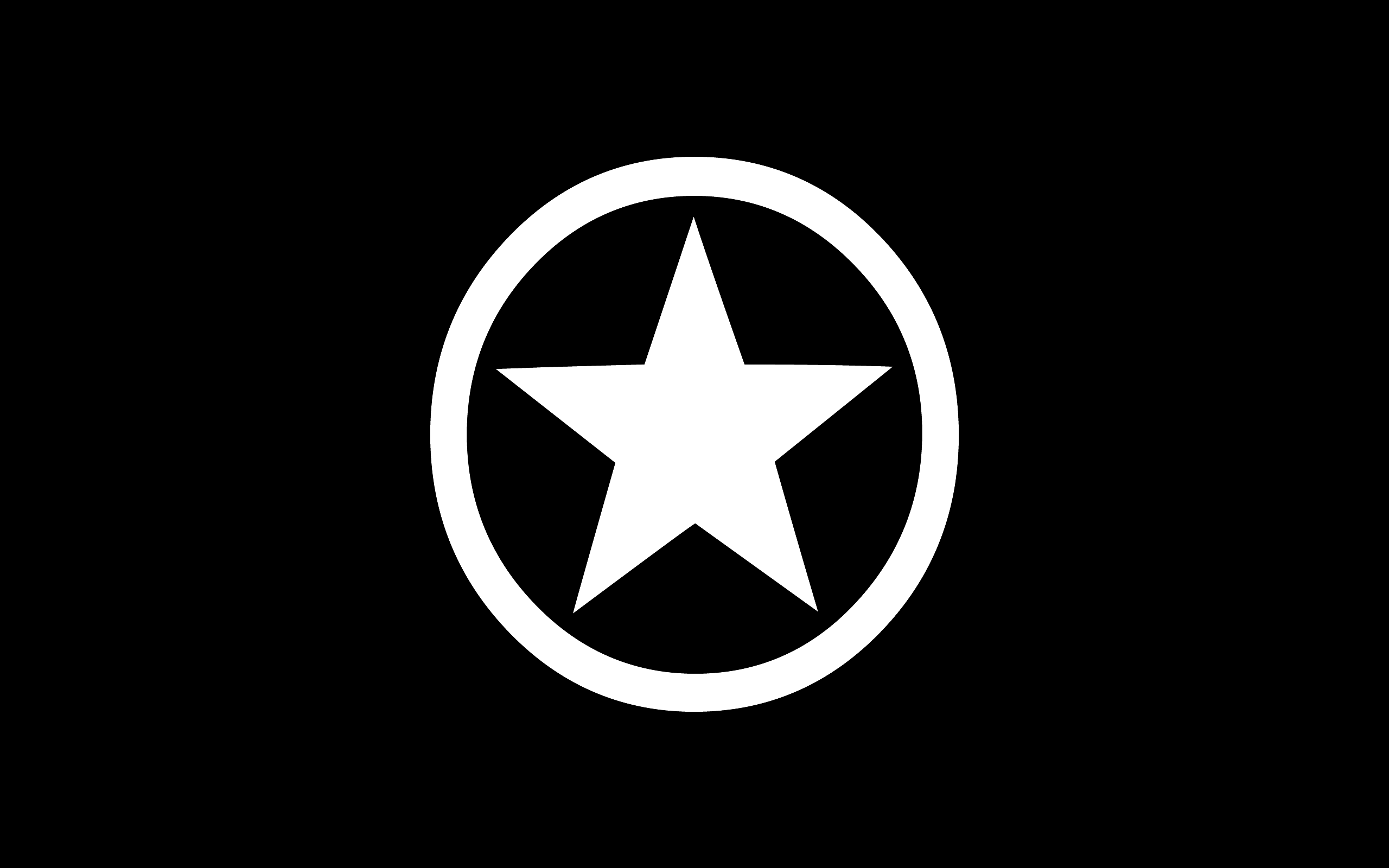 Black Star with Circle around Logo - Free Black Star Logo, Download Free Clip Art, Free Clip Art