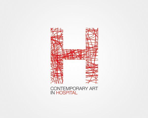 3D Hospital Logo - H contemporary art in Hospital by Dalila Piccoli, via Behance