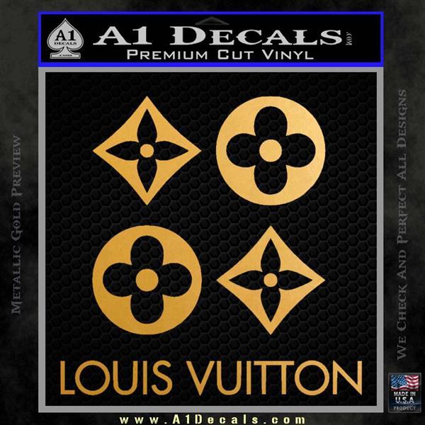 Gold Louis Vuitton Logo - Louis Vuitton D4 Decal Set Sticker » A1 Decals