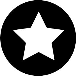 Black Star with Circle around Logo - Black star 6 icon - Free black star icons