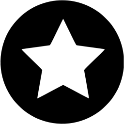 Black Star with Circle around Logo - Black star 6 icon black star icons