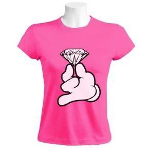 Dope Diamond Hands Logo - Diamond Cartoon Hands Women T-Shirt TOP Tee Mickey Illuminati Gloves ...