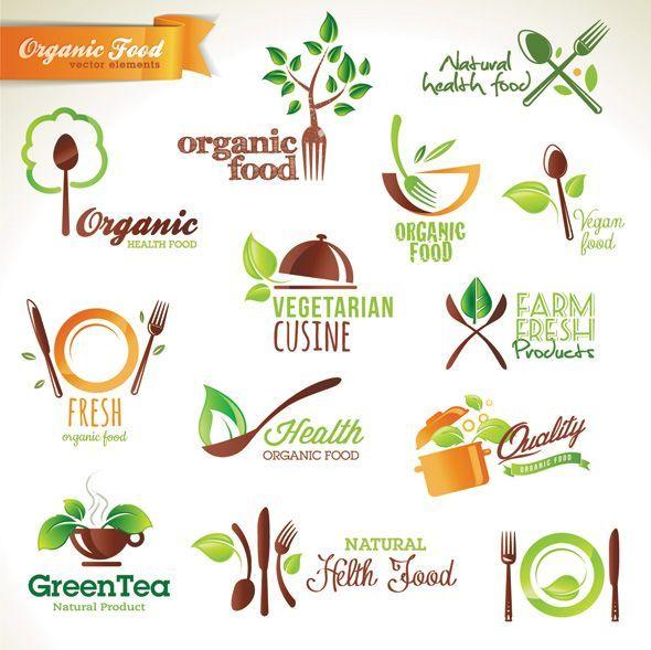 Natural Food Logo - Organic Food Logo Vectors | Vector Bee | restaurant ideas | Logo ...