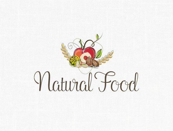 Natural Food Logo - Fruits logo Organic Food Logo Design Natural Dried Food | Etsy