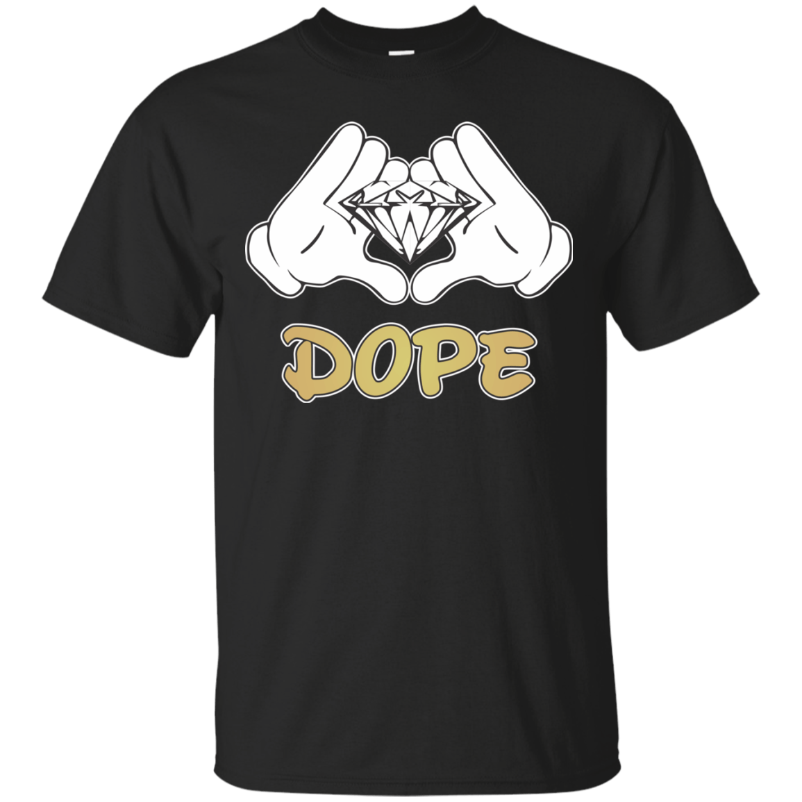 Dope Diamond Hands Logo - Diamond Mickey Illuminati Hands Dope Men's T-Shirt - Awesome TeeShirts