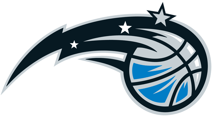 Blue Basketball Logo - Orlando Magic Alternate Logo (2001) - A blue and silver basketball ...