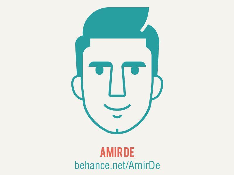 Portrait Logo - A minimalist self portrait by AmirDe | Dribbble | Dribbble